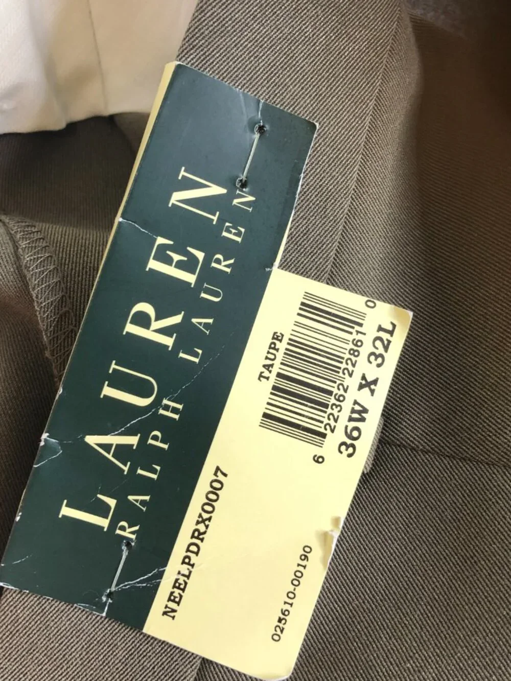 Lauren Ralph Lauren Pants Mens 36x32 Beige Taupe Double Pleated High Waist
